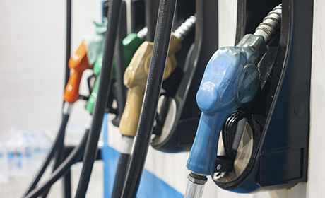 Pumps at a petrol station