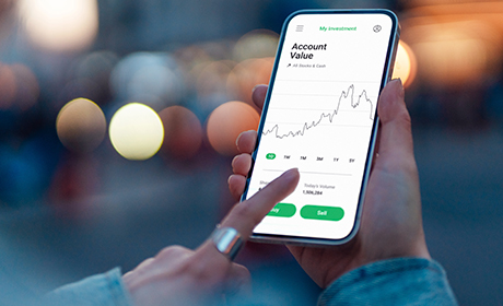 Image of analytics on a phone 