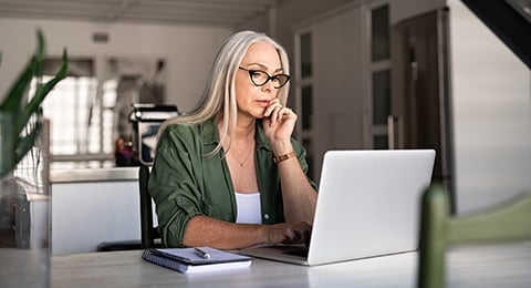 Women working on a laptop
