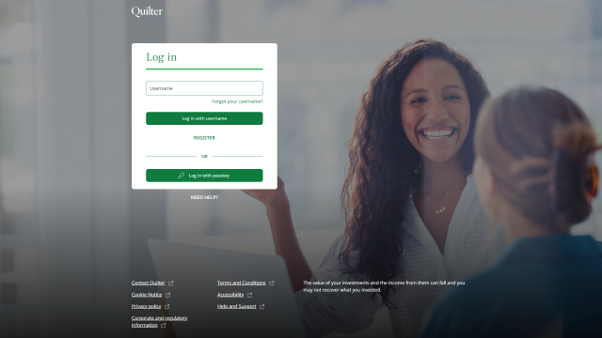 New-look login page