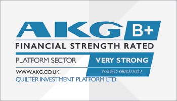 Logo for AKG - B+ (‘Very good’) for Quilter’s platform