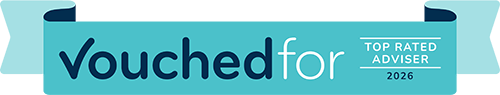 VouchedFor top rated adviser 2026 logo