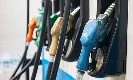 Pumps at a petrol station